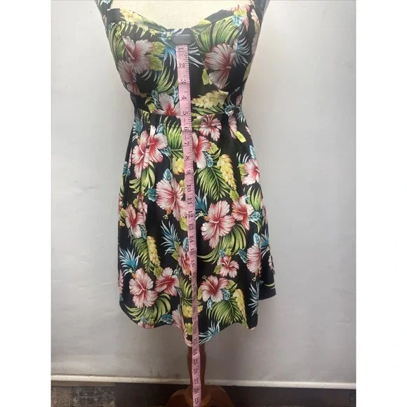 Pure Hype Dress Womens Small Black Floral Sleeveless . Summer Dress. - Picture 8 of 9